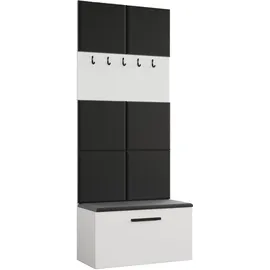 ax living Garderobenschrank Rosanno I 80,6 x 204 x 40 cm Weiß