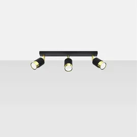 Sollux SL.1071 Deckenleuchte NERO 3 schwarz/gold