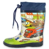 Beck Jungen Gummistiefel Bauarbeiter blau, Größe 34 EU