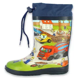 Beck Jungen Gummistiefel Bauarbeiter blau, Größe 34 EU