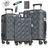 Kesser KESSER® Reisekoffer Set 3-teilig | Kofferset + Handgepäck | Trolley ABS Hartschalenkoffer mit Zahlenschloss, Kofferwaage & Reisebrieftasche 360° R... - Dunkelgrau