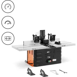 MSW Tischfräse 1500 W bis 24 000 U/min umfangreiches Zubehör Tischfräser Holzfräser