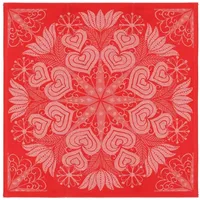 Ekelund Hjärtbo Mitteldecke (Öko-Tex) 80x80 cm rot, weiß