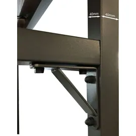 Quick Star Kaminholzregal Metall 130 x 70 x 185 cm mit Wetterschutz Anthrazit