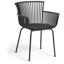 Natur24 4-er Set Stuhl Surpika Kunststoff Schwarz