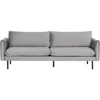 Beliani Sofa 3-Sitzer Vinterbro Samtstoff Grau