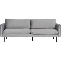 Beliani Sofa 3-Sitzer Vinterbro Samtstoff Grau