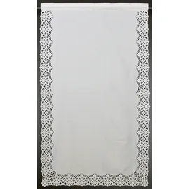 HOSSNER - ART OF HOME DECO Gardine "Rießersee" Gr. 2, beige (creme), B:90cm H:180cm, Polyester, HOSSNER - ART OF HOME DECO, Gardinen, Gardine, mit Ausbrenner-Stickerei
