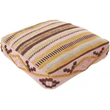 Beliani Bodenkissen Mehrfarbig Baumwolle mit Geometrischem Muster 60 x 60 x 12 cm Boho Sitzkissen Pouf Wohnzimmer Kinderzimmer
