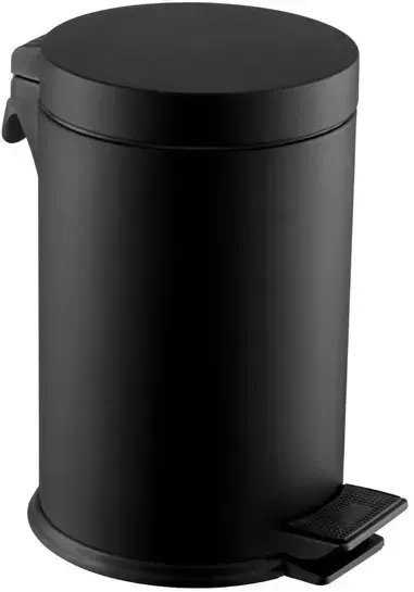 Treteimer Simex Black Line Stahl schwarz epoxy 30 L mit Kunststoff Inneneimer, Inneneimer mit Tragegriff