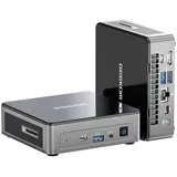 GEEKOM Mini PC, Air12 Mini Intel Twin Lake N150 (4C/4T, bis 3.6GHz),16 GB DDR5 RAM + 512 GB SSD(Max. 2 TB) Mini PC Windows 11 Pro | 3-Display bis zu 8K| HDMI+DP | WiFi 6 + BT 5.2 | Gigabit Ethernet