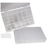 Workplus 2er Set Kleinteilemagazin Sortimentskasten mit je 36 Fächern verstellbar)