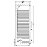 CombiSteel Kühlschrank mit 1 Glastür