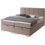 Roller Boxspringbett - beige - H3 - 180x200 cm