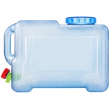 Trintion Camping Wasserkanister mit Hahn und Schraubdeckel 12L Wasserbehälter Trinkwasserkanister Transparent Wassertank für Hiking Wohnwagen Wandern Picknick