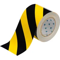 Brady Brady, ToughStripe, Bodenmarkierbänder, Polyester, schwarz/gelb, 101,6mm x 30m
