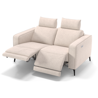 Stoffcouch 2-Sitzer BARLETTA Relaxsofa Couch - Beige