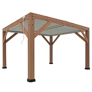 Westmann Karl 1311 | Pergola mit Lamellendach ca. B396/H251/T335 cm, Natur