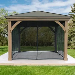 Westmann Moskitonetz für Holzpavillon Devon 12x12,schwarz,