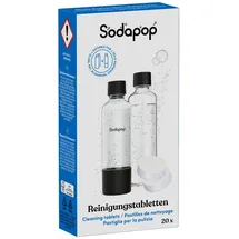 Sodapop Reinigungstabletten, 20er-Pack für Glasflaschen, PET-Flaschen, Edelstahlfaschen und Aluminiumflaschen