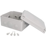Unitec Aufputz-Abzweigkasten, Abzweigdose, Installationsgehäuse, 175 x 151 x 95 mm, Spritzwasser- und Staubschutz nach IP 65, schraubbarer Deckel , 175x151x95mm, grau