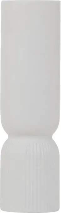 Premier Housewares Leichte weiße Keramikvase, geräumige Blumenkeramikvase, schlank und robust, für Blumen