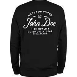 John Doe JD Lettering, Sweatshirt - Schwarz/Weiß - 3XL