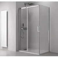 Polysan s.r.o. Komplettdusche THRON SQUARE Rechteckige Duschkabine 1100x800 mm, quadratische Rollen, BxT: 110x80 cm, Polysan-TL1180-5002-SET