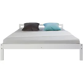 Homestyle4u Doppelbett 140 x 200 cm Weiß