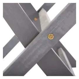 vidaXL Klappbare Gartenstühle 48,5 x 57 x 91 cm grau 2 St.