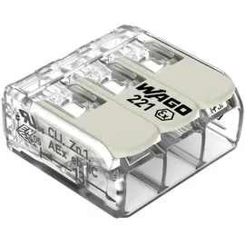 WAGO Compact-Verbindungsklemme bis 6 mm2 3-Leiter 30 St. 221-683