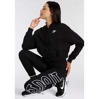 Nike Sportswear »CLUB FLEECE WOMEN'S OVERSIZED CROPPED FULL-ZIP JACKET«, schwarz-weiß
