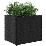 vidaXL Pflanzkübel 2 Stk Schwarz 36x30x32 cm Poly Rattan