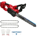 WingFly Akku Kettensäge 12 Zoll Kompatibel mit Milwaukee M18 18V, Elektro Kettensäge mit Bürstenlosem Motor, 30 cm Sägeblatt, 10 m/s Kettengeschwindigkeit, Automatischem Schmiersystem (Ohne Akku)