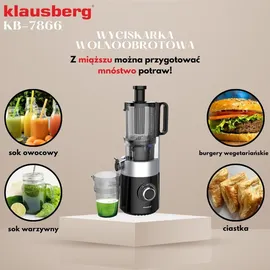 Klausberg KB-7871 Slow Juicer schwarz/silber