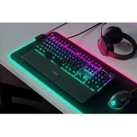 SteelSeries Apex 5 Tastatur - Tastenweise RGB-Beleuchtung - Oled Smart-Display - Amerikanisch (QWERTY) Layout, Schwarz