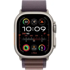 Apple Watch Ultra 2 GPS + Cellular 49 mm Titangehäuse natur, Alpine Loop indigo S