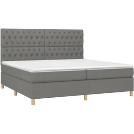 vidaXL Boxspringbett 200 x 200 cm Dunkelgrau