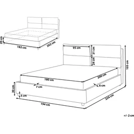 Beliani Batilly 180 x 200 cm Grau