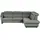 HIMOLLA Ecksofa Leder 9707 ¦ grau ¦ Maße (cm): B: 275 H: 84 T: 245