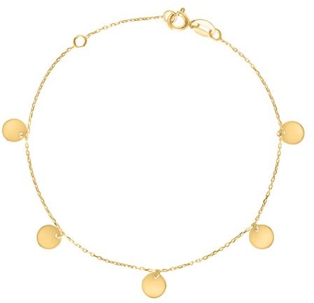 Damenarmband aus 375er Gold mit runden Plättchen