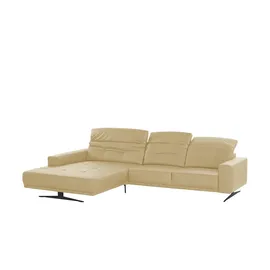 Wohnwert Eckcouch Leder 3-Sitzer Beige