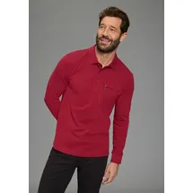 MAN'S WORLD Langarm-Poloshirt MAN'S WORLD "Neue Kollektion", Herren, Gr. XL (56/58), rot (bordeaux), Piqué, Obermaterial: 100% Baumwolle, unifarben, Basic, schmal, angesetztes Bündchen, Shirts, schmale Passform, Langarm, mit Reißverschlusstasche