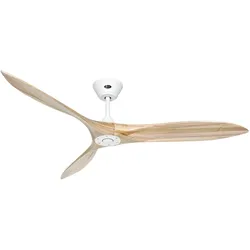 Energiespar Deckenventilator ECO AIRSCREW 152 - Lack matt weiß / Holz natur