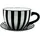 Dekohelden24 Pflanztasse 34 x 28 x 16 cm Schwarz/Weiß