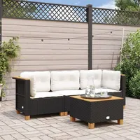 KKHOMEI Gartensofa Balkon Couch 3-Sitzer Rattan Sofa Lounge Sofa Balkon Lounge Klein Balkonmöbel Rattansofa Outdoor Gartenmöbel Polyrattan