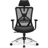luxuskollektion Ergonomischer Bürostuhl Kopfstütze Schwarz