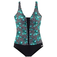 LASCANA Badeanzug Damen schwarz-mint Gr.44 Cup B