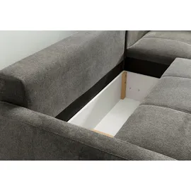 exxpo - sofa fashion »Chester, Boxspring Federkern-Polsterung, bequem, Breite 241cm, L-Form« L-Form, schmale Armlehnen, Bettfunktion u. Bettkasten