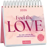 arsEdition Postkartenkalender Feel the love 2026: Das Jahr schreibt die schönsten Liebesgeschichten | Wochenkalender 2026, 53 Postkarten für Momente voller Liebe